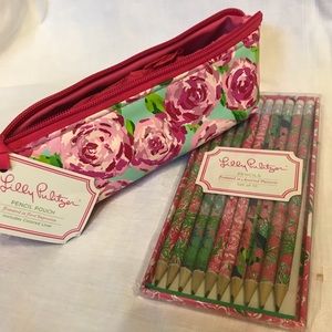 Lilly Pulitzer pencils and pencil case